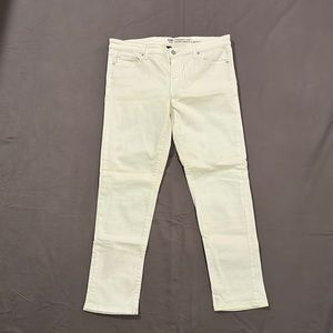 GAP Factory white straight cuff jeans